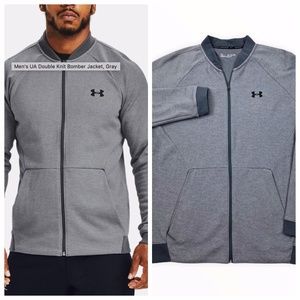Under Armour Mens 2XL Jacket Long Sleeve Bomber Gray